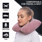 U-Shaped Travel Neck Pillow Ergonomic Soft Foam Support for Comfort - Front View