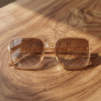 Square Retro Sunglasses Trendy Oversized Gradient Tinted Eyewear - Front View