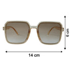 Square Retro Sunglasses Trendy Oversized Gradient Tinted Eyewear - Detail View 6
