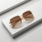 Square Retro Sunglasses Trendy Oversized Gradient Tinted Eyewear - Detail View 8