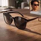 UV Protection Sunglasses Classic Black Frame for Men & Women - Back View