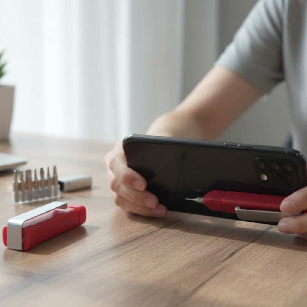 ALVENZA Multi-Function Pen – 4-in-1 Phone Holder & Screwdriver Set | Velvet Wipe