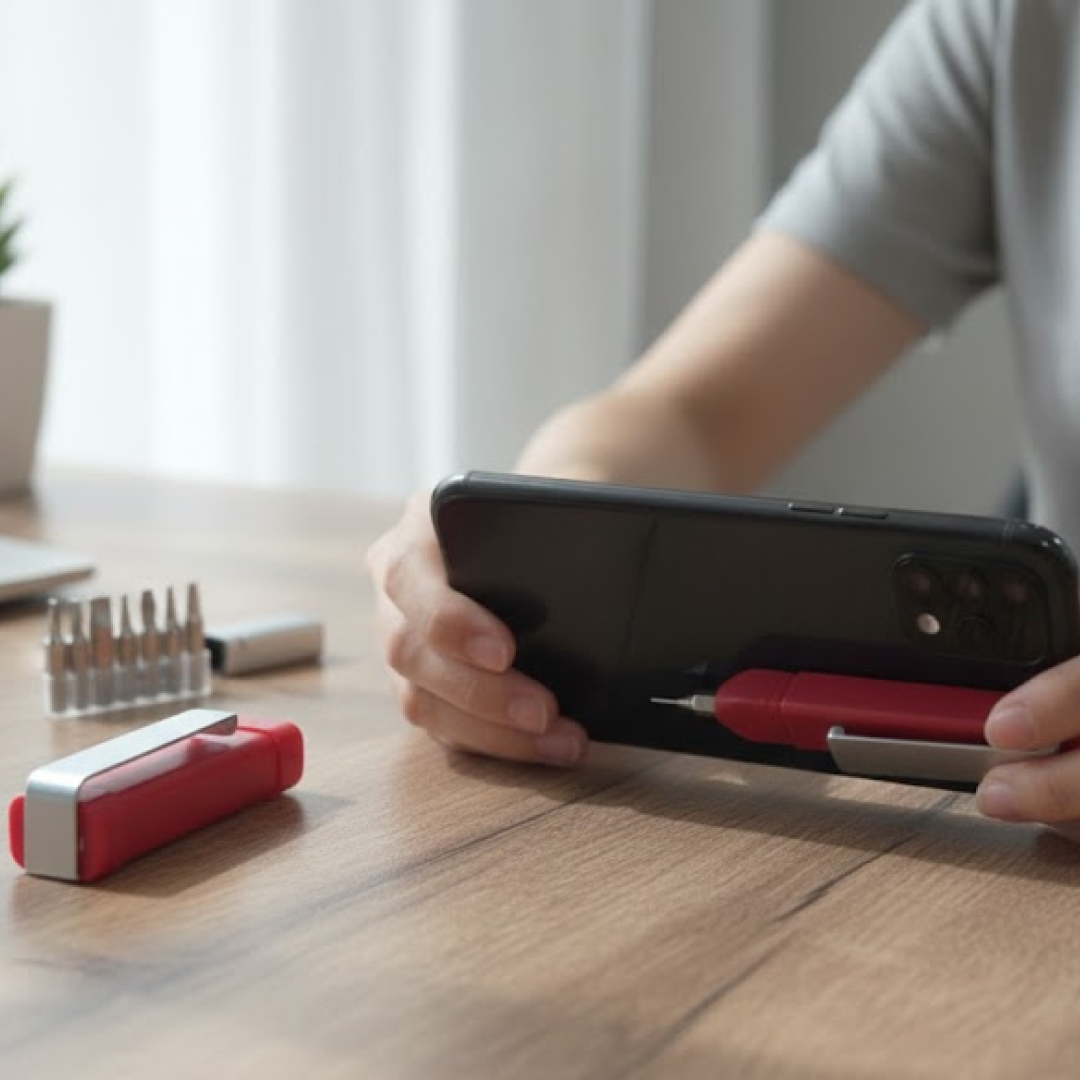ALVENZA Multi-Function Pen – 4-in-1 Phone Holder & Screwdriver Set | Velvet Wipe