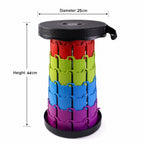 Telescopic Folding Stool Portable, Adjustable Camping Seat - Detail View 6