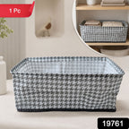 Foldable Cloth Organizer Basket Space-saving Home Storage - Side View