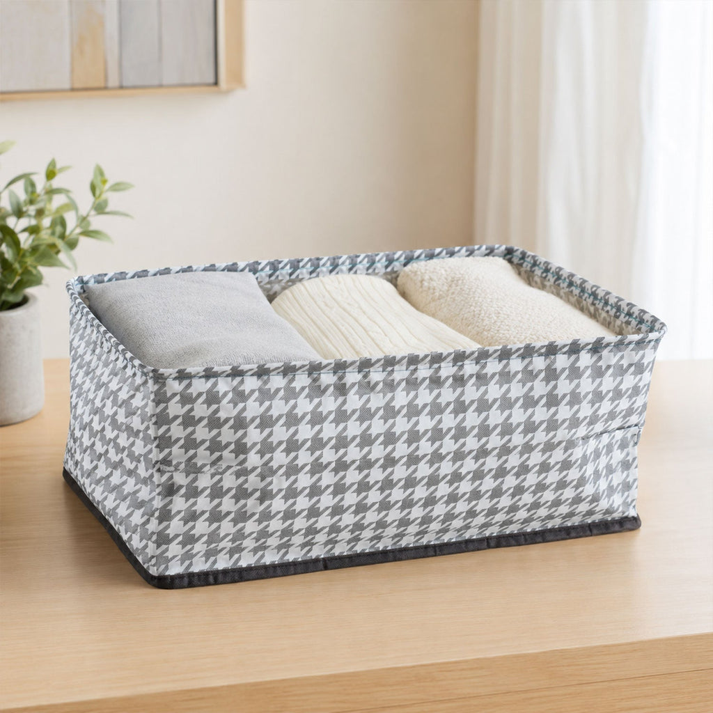 Foldable Cloth Organizer Basket Space-saving Home Storage - Front View