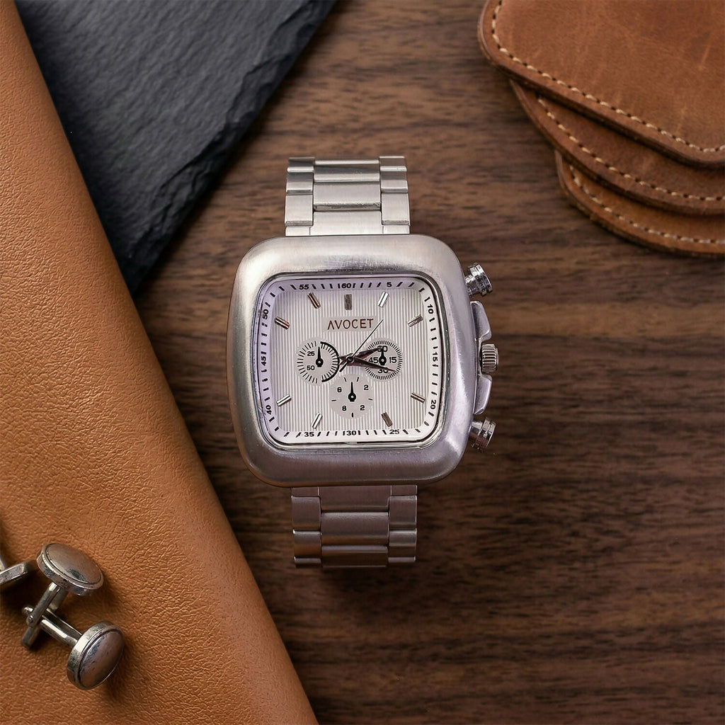 Men's Square Dial Watch – Modern, Premium Metal Strap Design