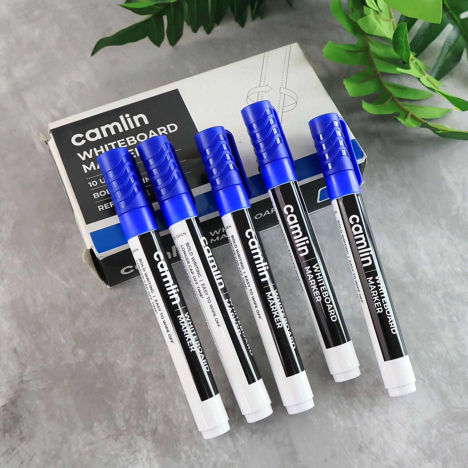 ALVENZA Whiteboard Marker – Bold, Refillable, Easy Wipe Blue (Pack of 10)