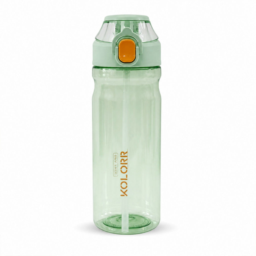 ALVENZA KOLORR Leakproof Flip-Top Sports Water Bottle with Straw for Gym Use (630ML)