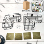ALVENZA Metal Shower Shelf 2-Pack – Rustproof No-Drill Corner Organizer
