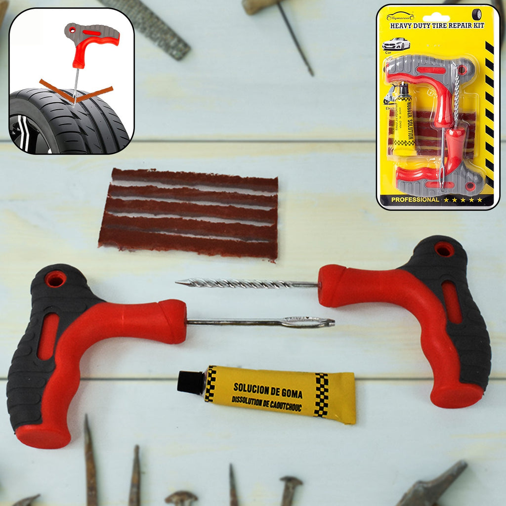 ALVENZA Tubeless Tyre Puncture Repair Kit – 4-in-1 Durable Tool Set