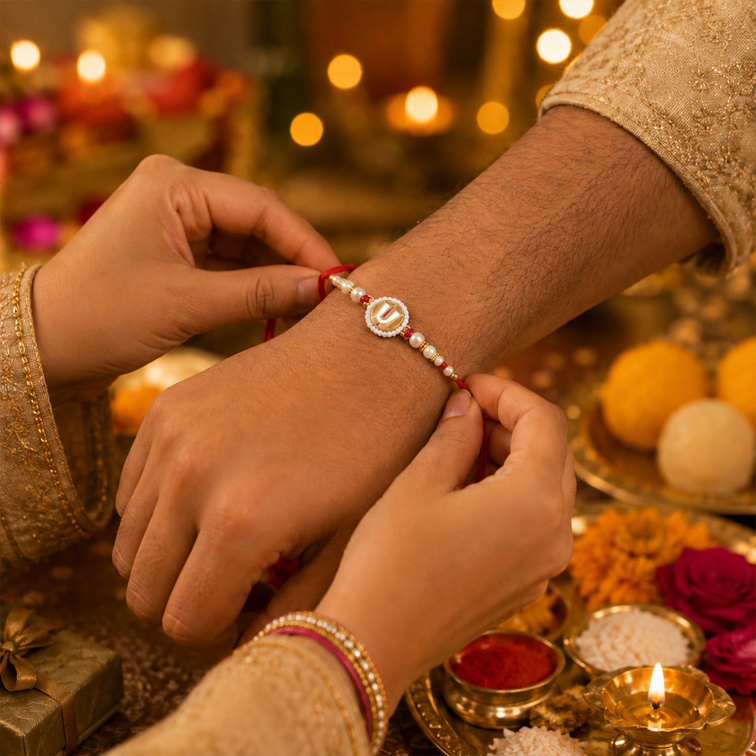 ALVENZA Tirupati Balaji Namam Devotional Rakhi – Sacred Love & Protection