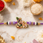ALVENZA Bal Krishna Rakhi – Divine Cow & Beaded Tradition for Raksha Bandhan