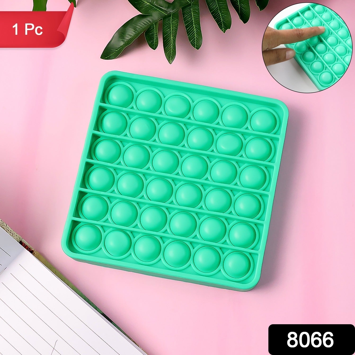 Stress Relief Silicone Pop It Fidget Toy Durable & Portable - Side View