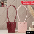 Foldable Flower Packaging Bag Elegant & Water-Resistant Design - Side View