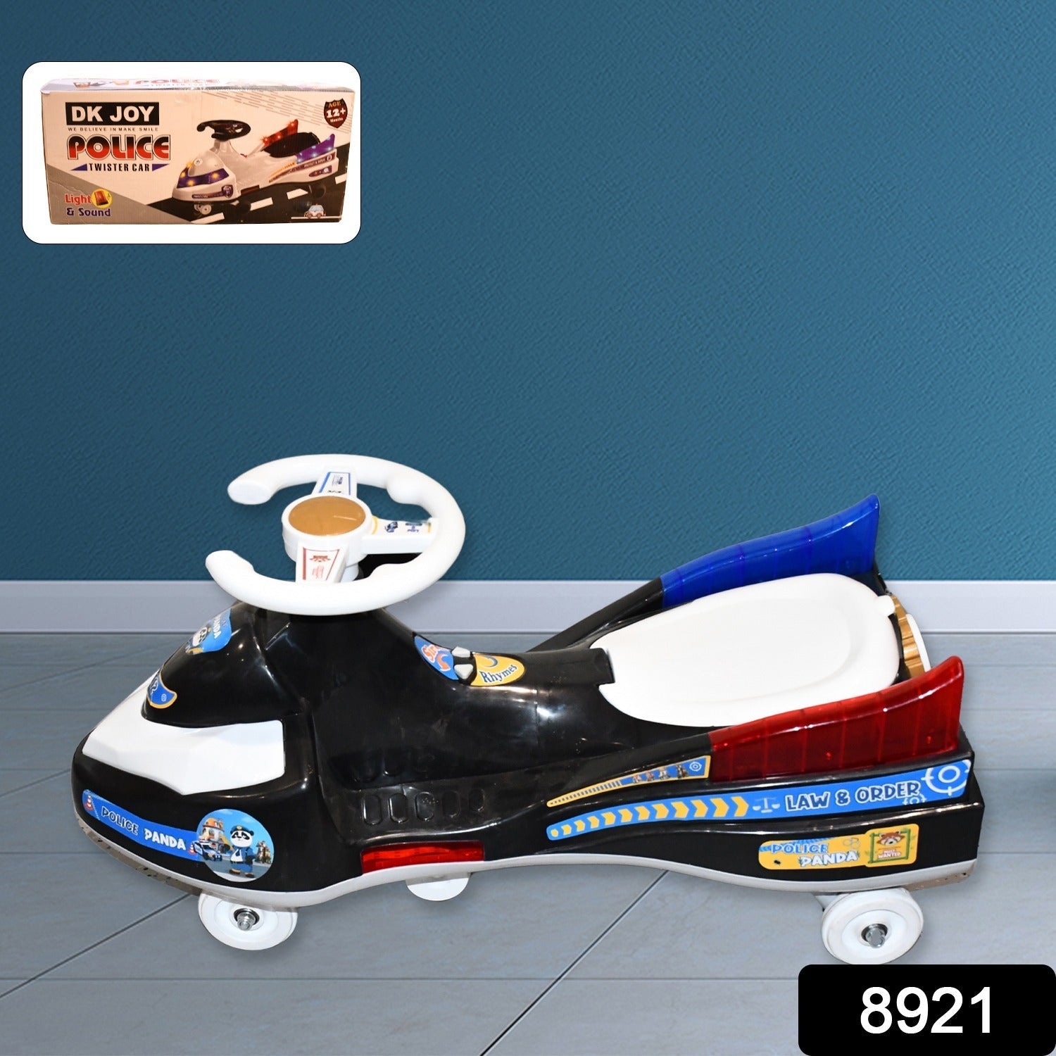 ALVENZA Police Ride-On Toy Car – Musical Lights & Safe for Kids