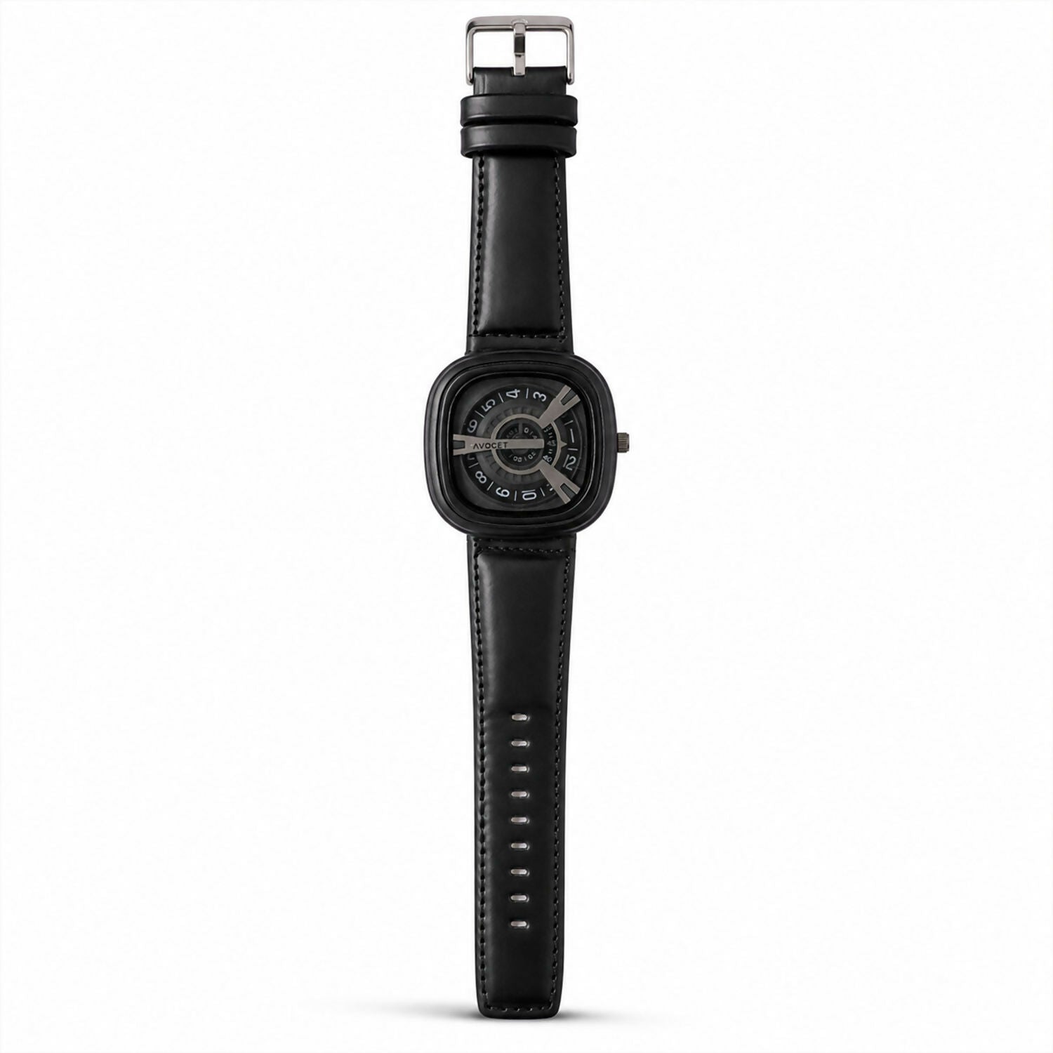 Minimal Black Square Dial Luxury Watch – Elegant & Modern Design