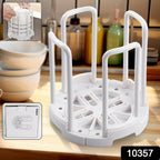 Kitchen Bowl Rack Space-Saving Drainer & Organizer - Side View