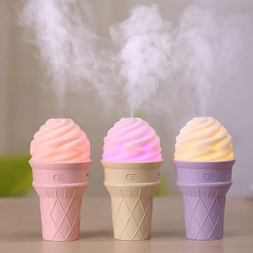 Ice Cream LED Humidifier – Portable Air Moisturizer & Fragrance Diffuser