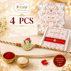 ALVENZA Auspicious Lord Ganesha Designer Meenakari Rakhi for Brother Gift Set