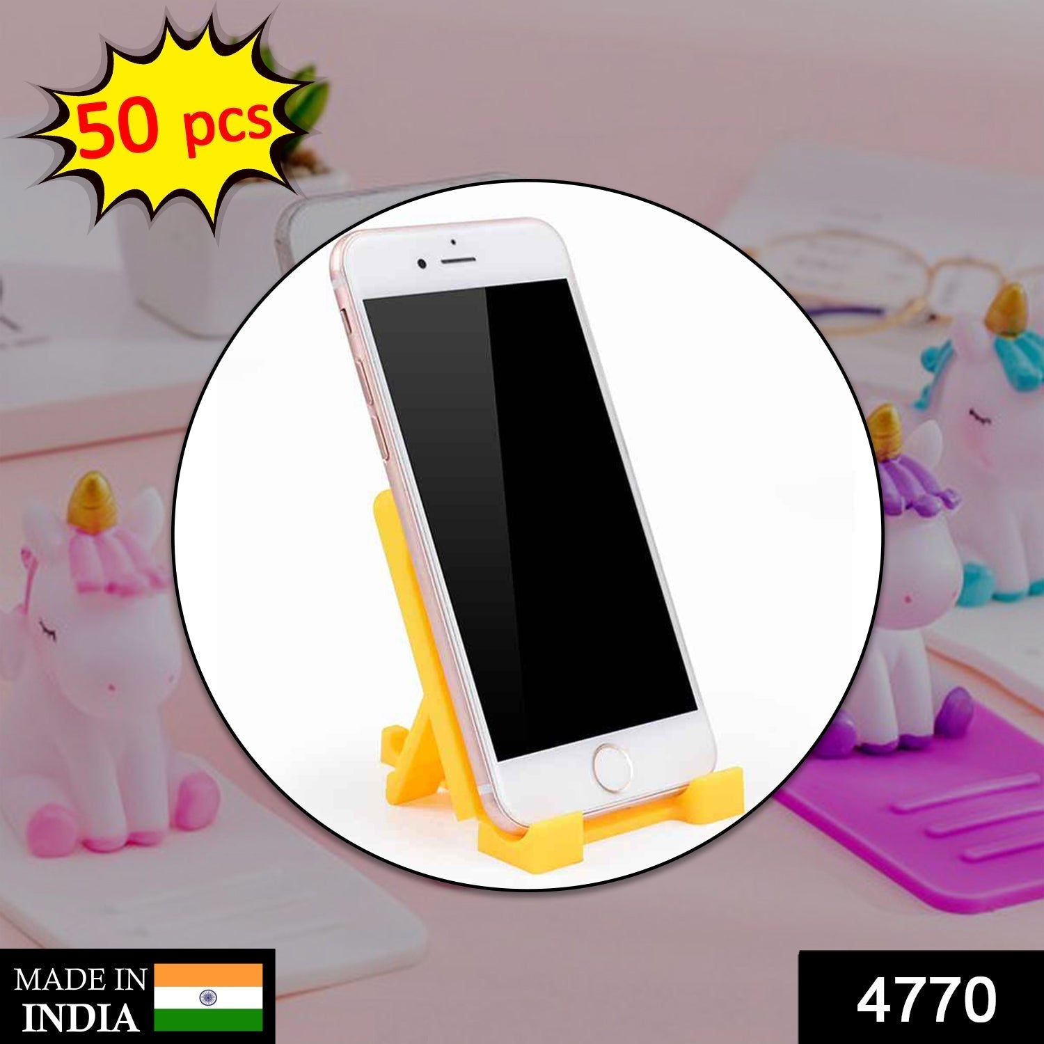 ALVENZA Bulk Mobile Phone Stand – 50 Pcs Durable Plastic Set | PHOBIA