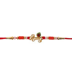 ALVENZA Krishna Naam Devnagari Peacock Feather Rakhi – Traditional Brother Gift