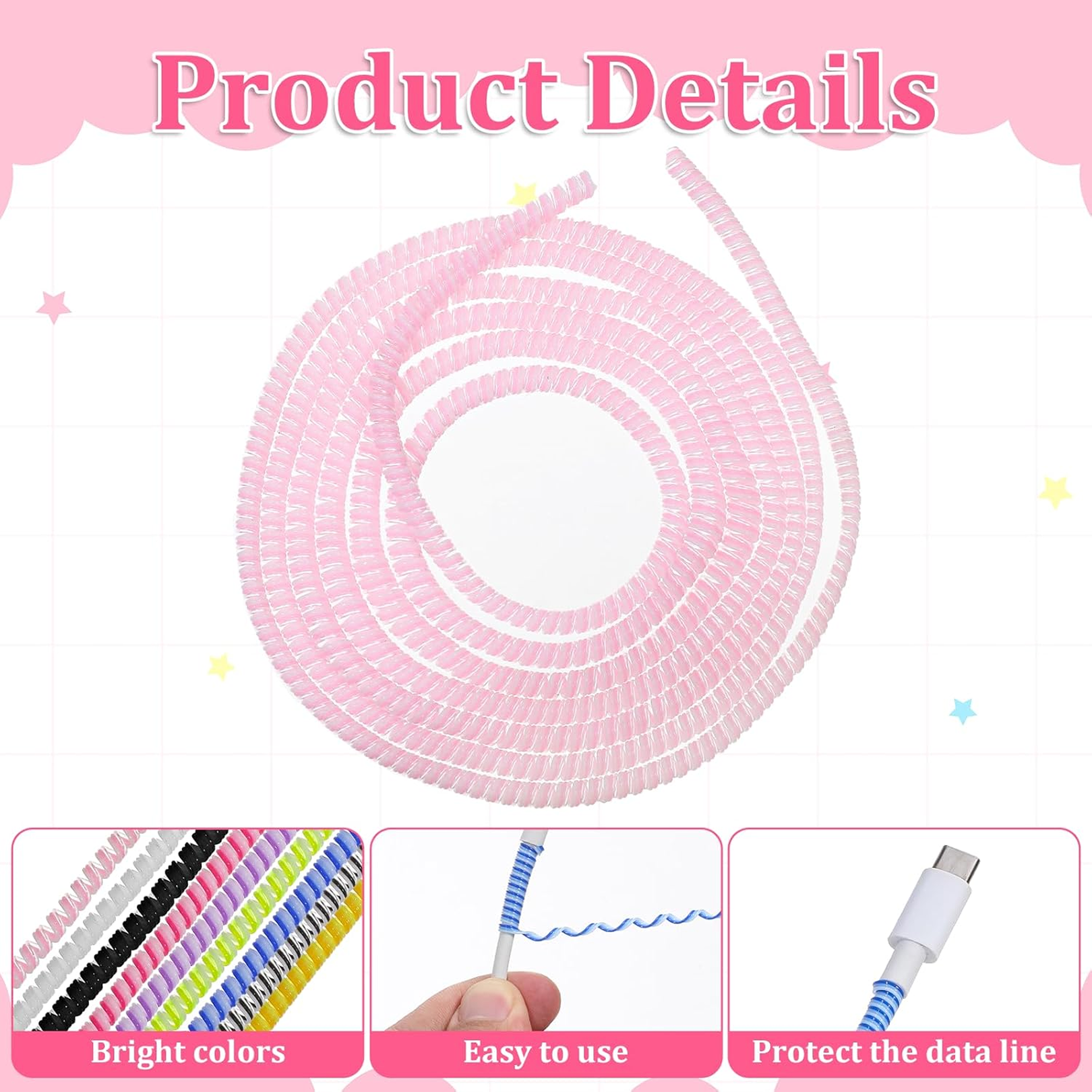 ALVENZA Cable Protector – Metallic Spiral Wire Wrap | WipeTech