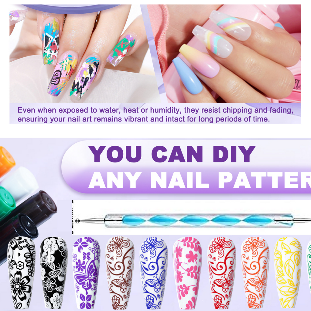 Nail Art Point Pen Set Easy Design Creation for Women - Front View
