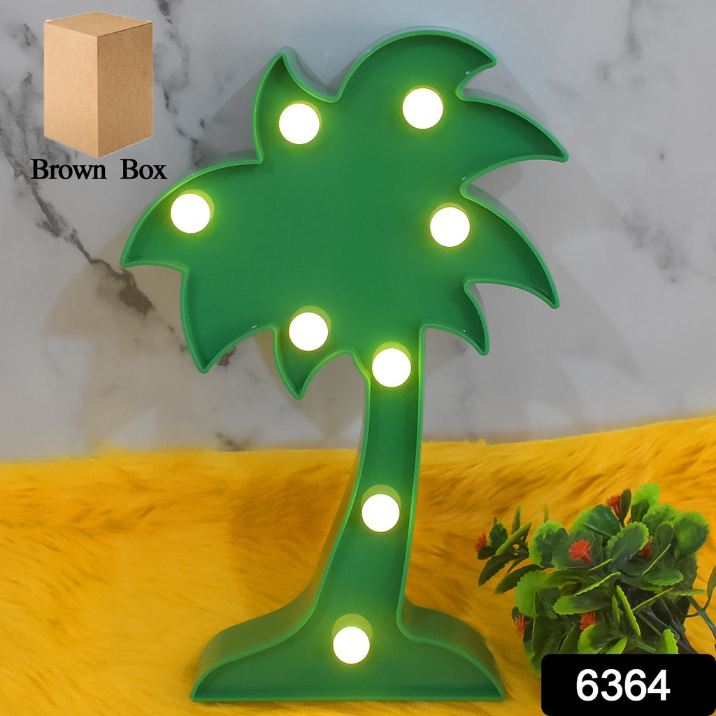 Coconut Tree LED Lamp Romantic Table Night Light | Tidy Table - Side View