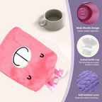 Pink Hot Water Bag Pain Relief & Warmth | Velvet Wellness - Side View
