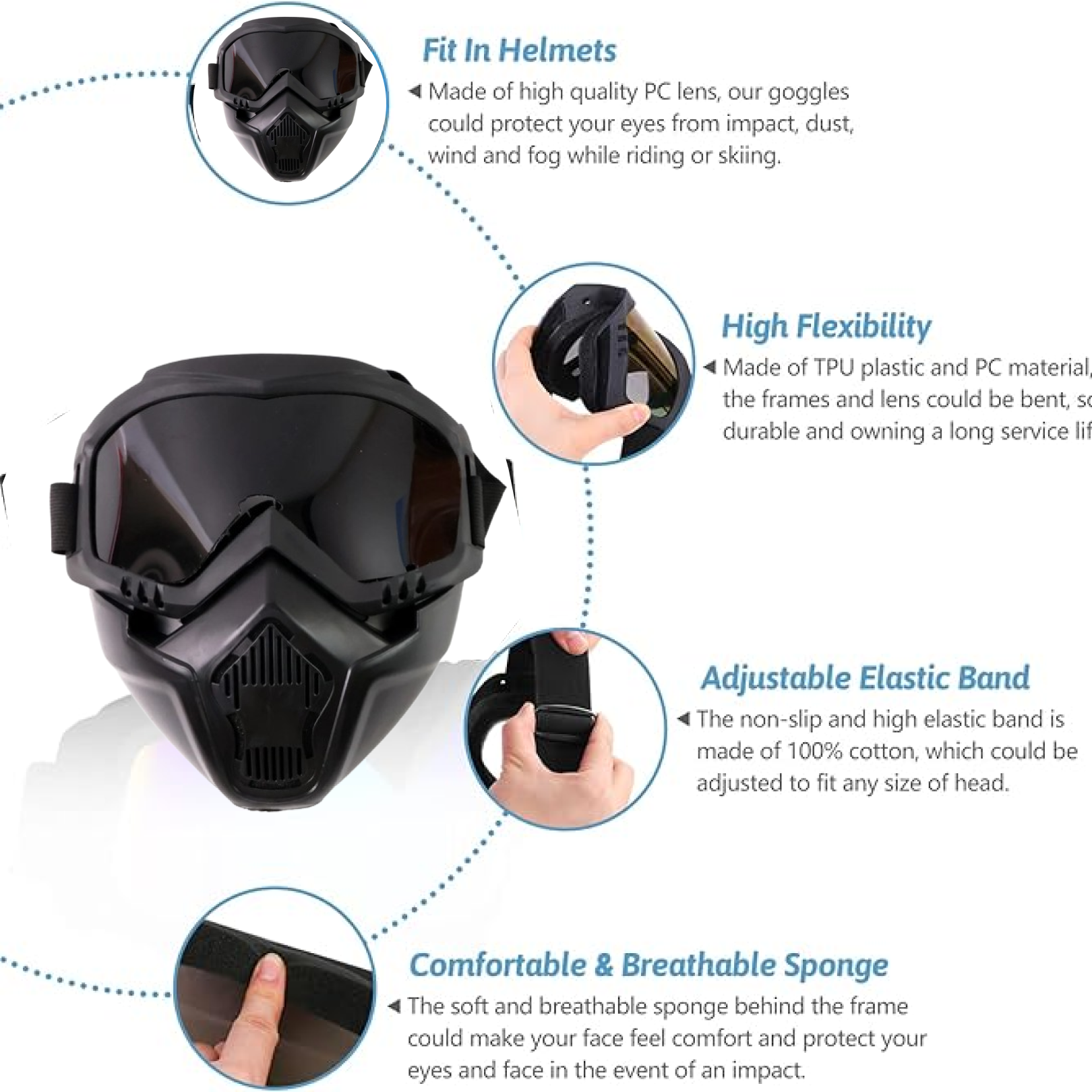 ALVENZA Off-Road Motorcycle Goggles – Windproof Mask & UV Protection | RaceVault
