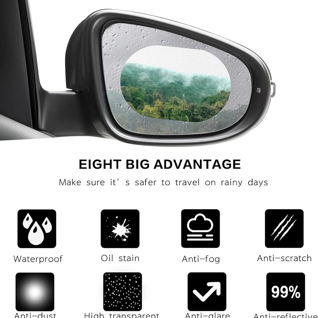 ALVENZA Anti-Fog Rearview Mirror Film – HD Clear Protective Sticker