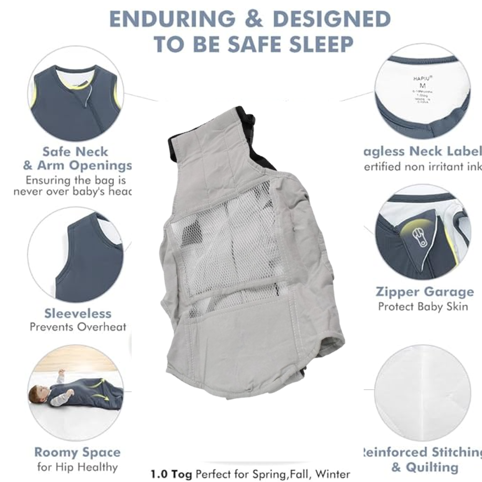 Ergonomic Baby Carrier Hip Seat, Multi-Position | Tender Tend - Front View