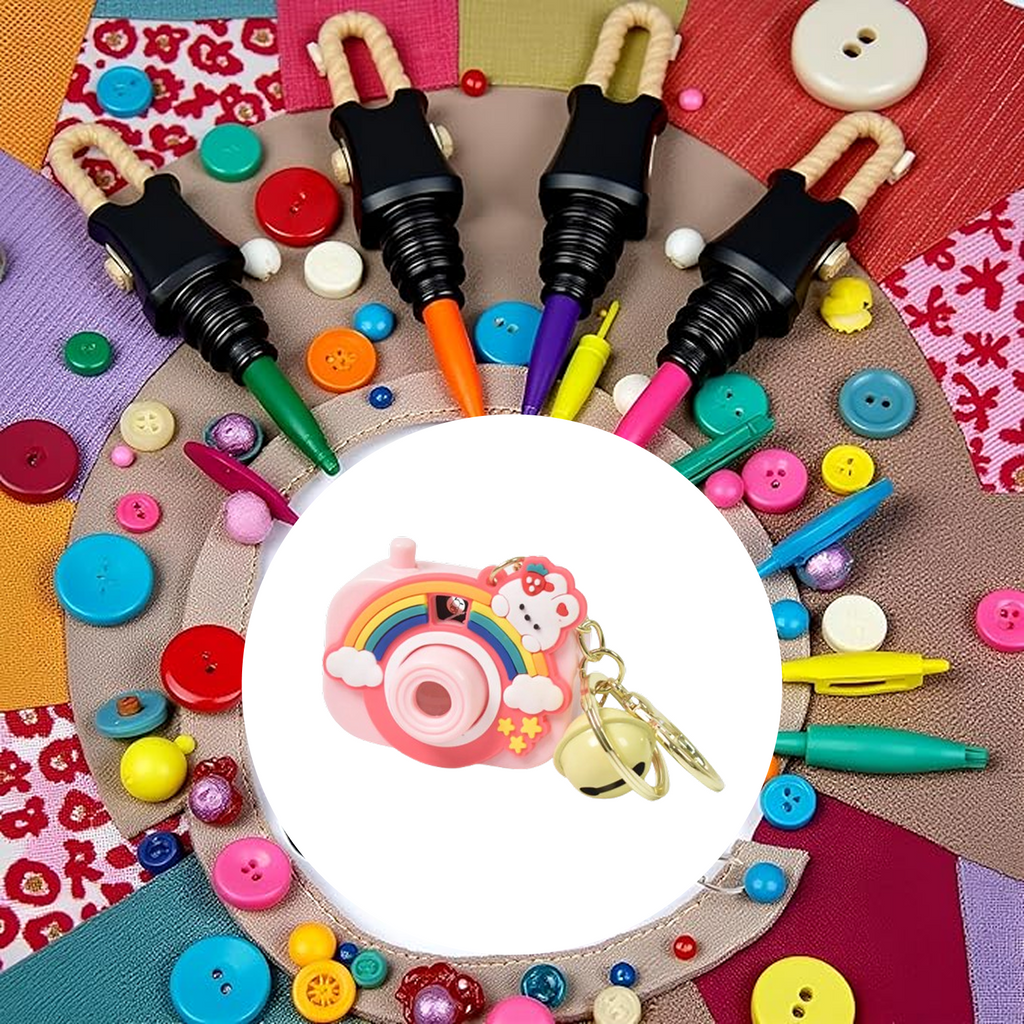 ALVENZA Projective Camera Keychain – Fun Rainbow Image Projector