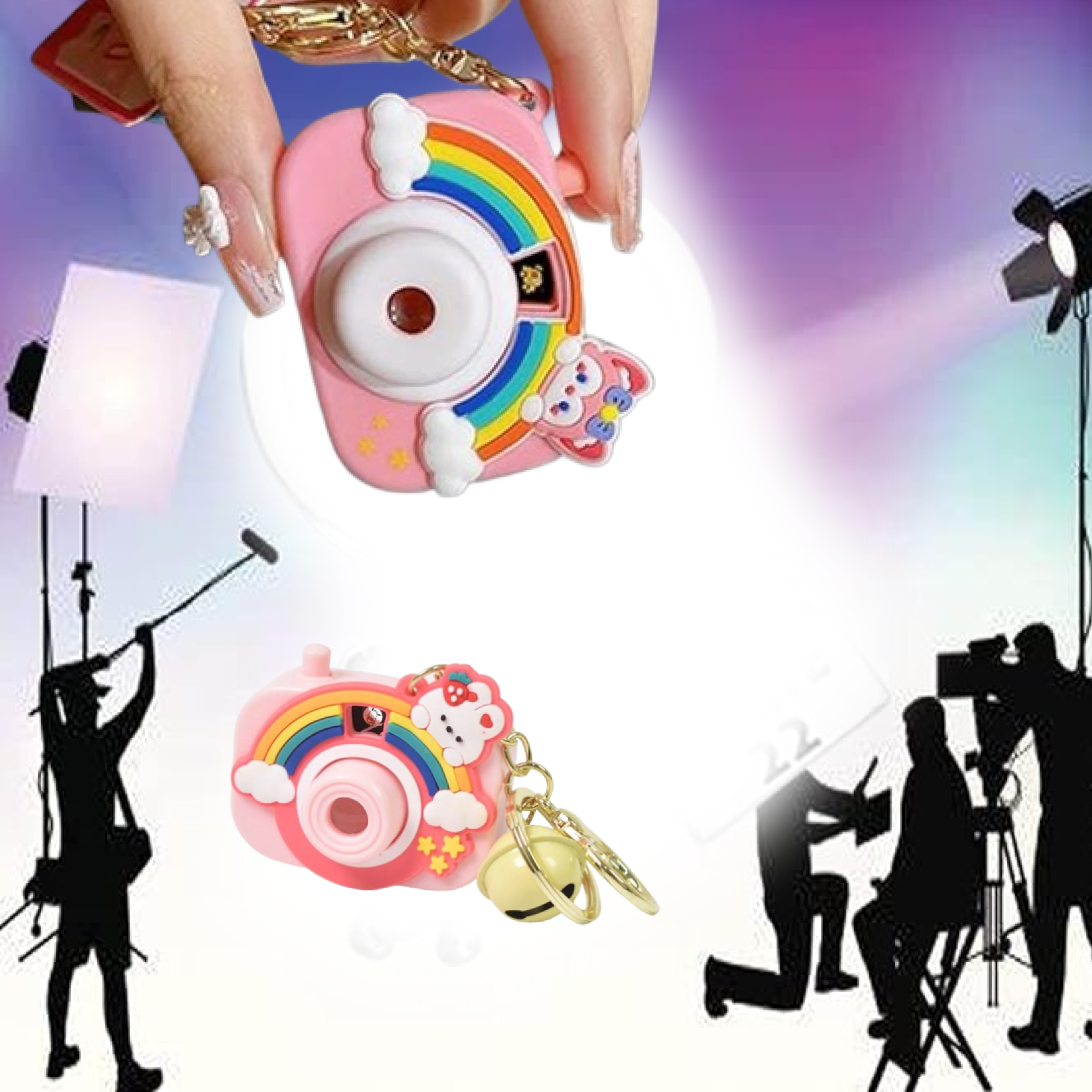 ALVENZA Projective Camera Keychain – Fun Rainbow Image Projector