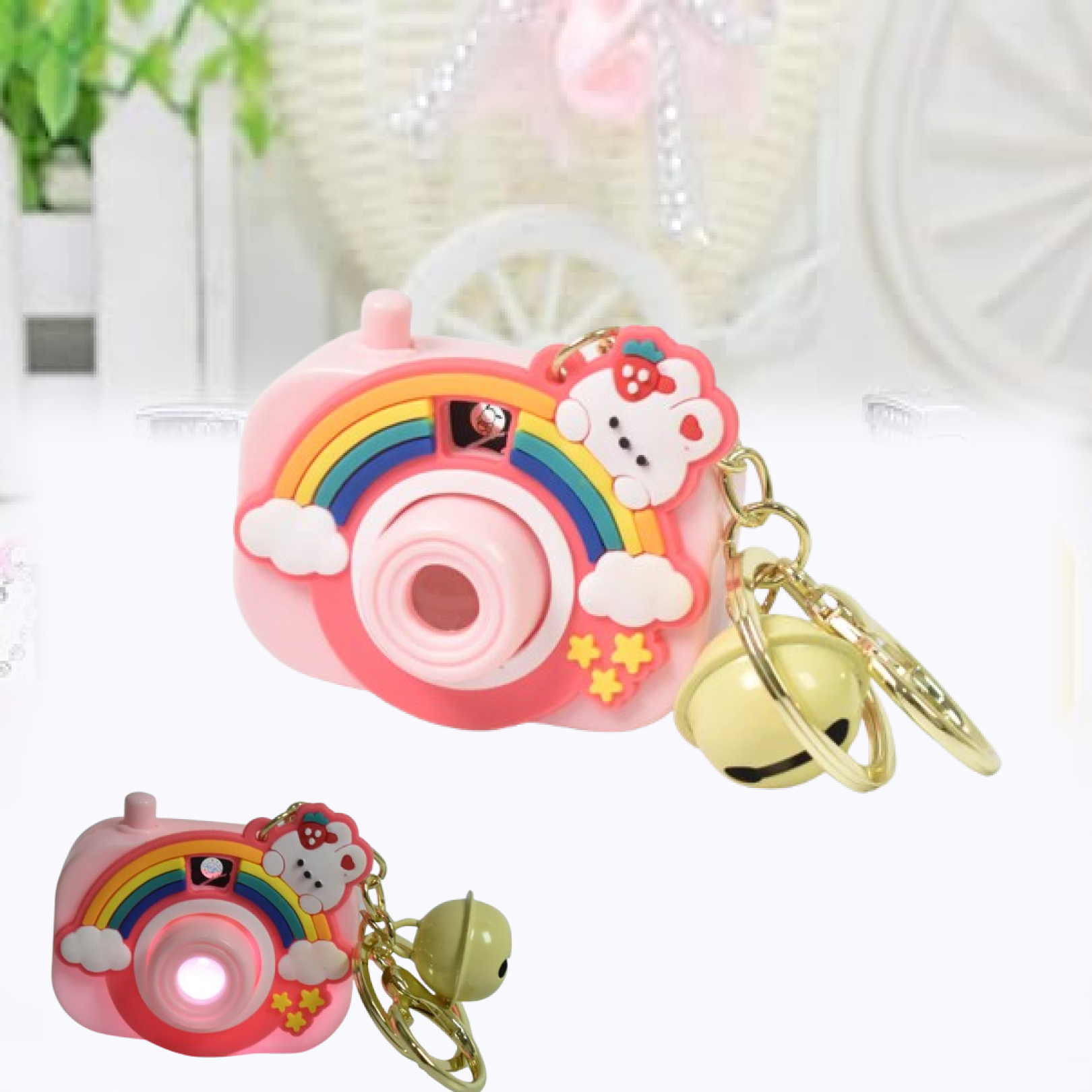 ALVENZA Projective Camera Keychain – Fun Rainbow Image Projector