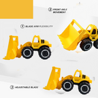 Friction-Powered Construction Toy Durable & Battery-Free Play Vehicle - Side View