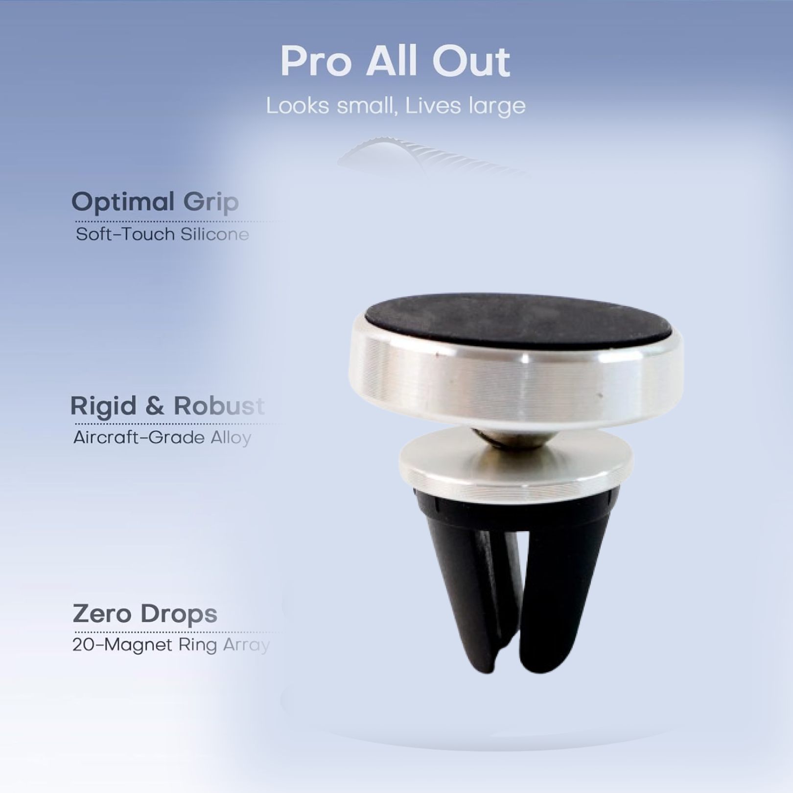 ALVENZA Magnetic Phone Holder Stand – 360° Rotating Secure Grip