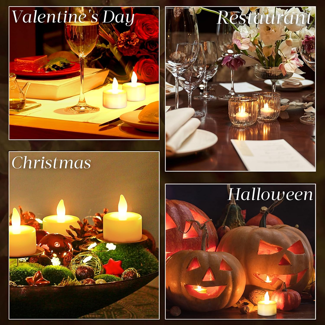 Flameless Floating Candles Safe & Long-lasting Water Decor - Side View