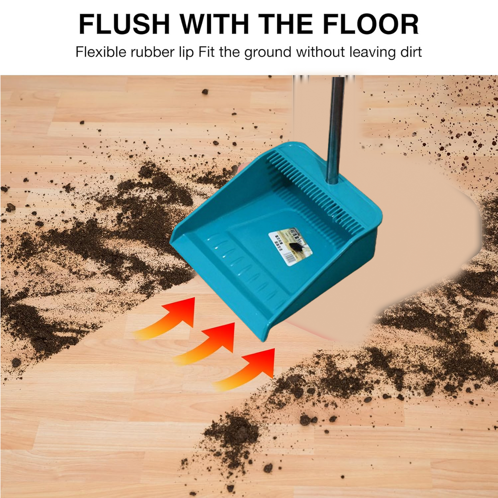 ALVENZA Long Handle Dustpan and Brush – Ergonomic Cleaning Set | VoltDesk