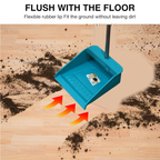 ALVENZA Long Handle Dustpan and Brush – Ergonomic Cleaning Set | VoltDesk