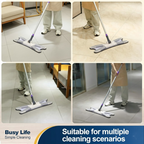 ALVENZA Flat Mop – 360° Rotating Head, Easy Squeeze | Velvet Wipe