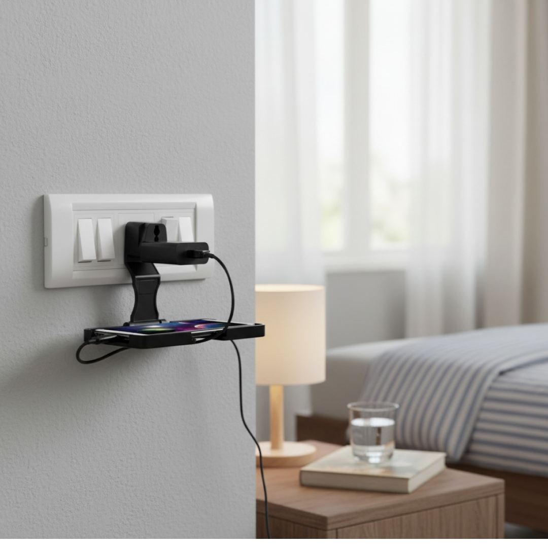 ALVENZA Mobile Charging Wall Holder – Foldable, Secure Stand | PHOBIA