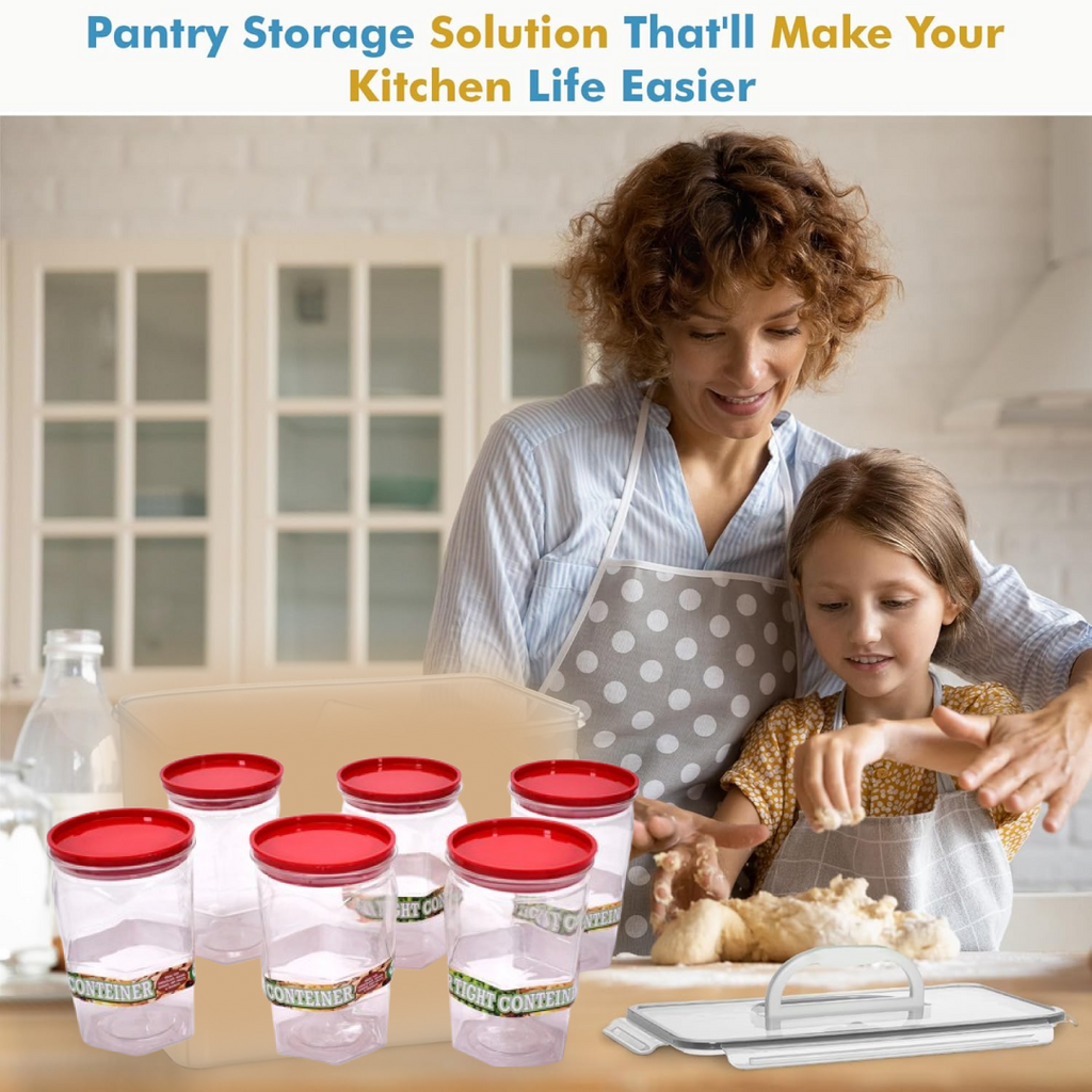 ALVENZA Air Tight Kitchen Storage Container – 1100ml Set of 6 | Velvet Wheels