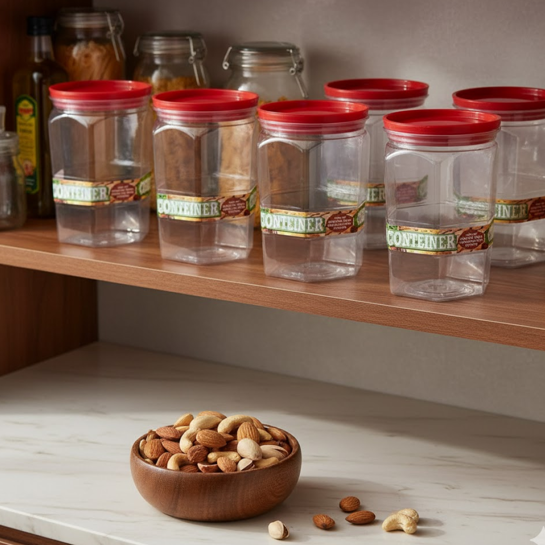 ALVENZA Air Tight Kitchen Storage Container – 1100ml Set of 6 | Velvet Wheels