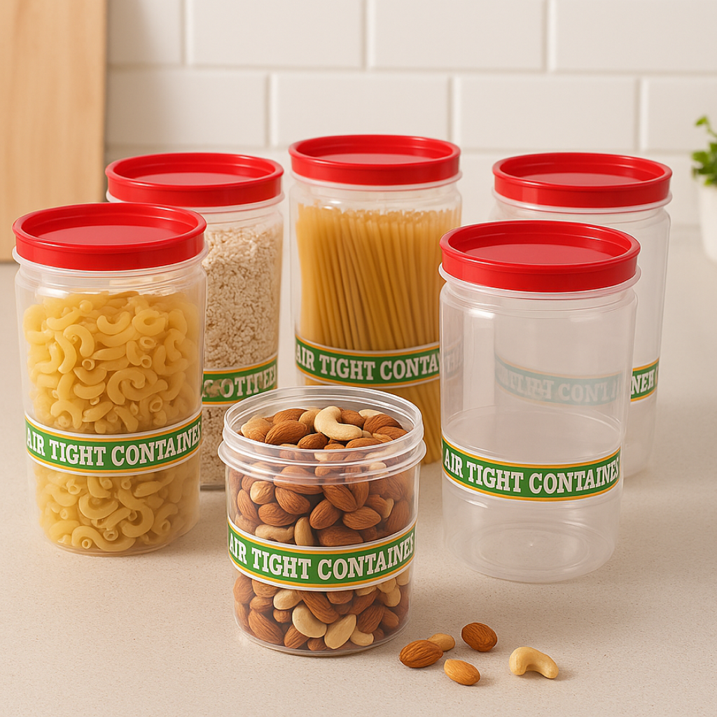 ALVENZA Air Tight Kitchen Storage Container – 1100ml Set of 6 | Velvet Wheels