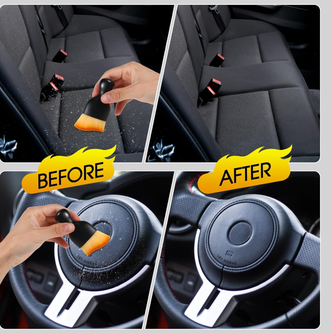 ALVENZA Mini Soft Car Interior Cleaning Brush – Gentle & Effective Dust Removal