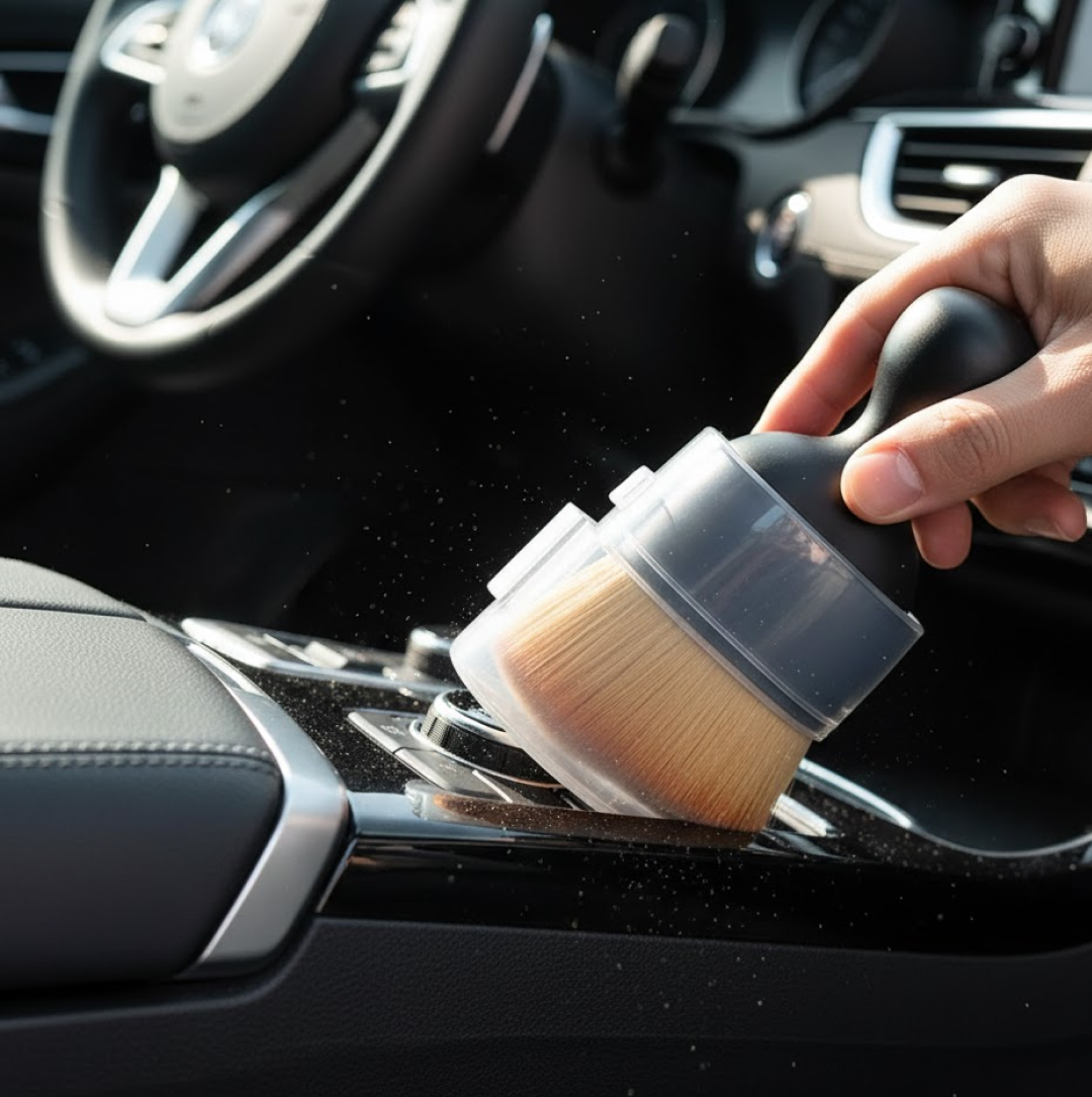 ALVENZA Mini Soft Car Interior Cleaning Brush – Gentle & Effective Dust Removal