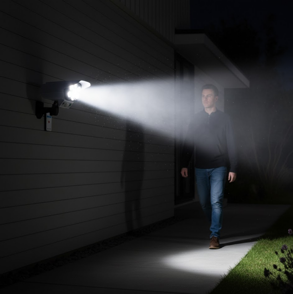 ALVENZA Solar Security Camera Light – Dummy Motion Sensor for Outdoor Safety | AutoSafeo