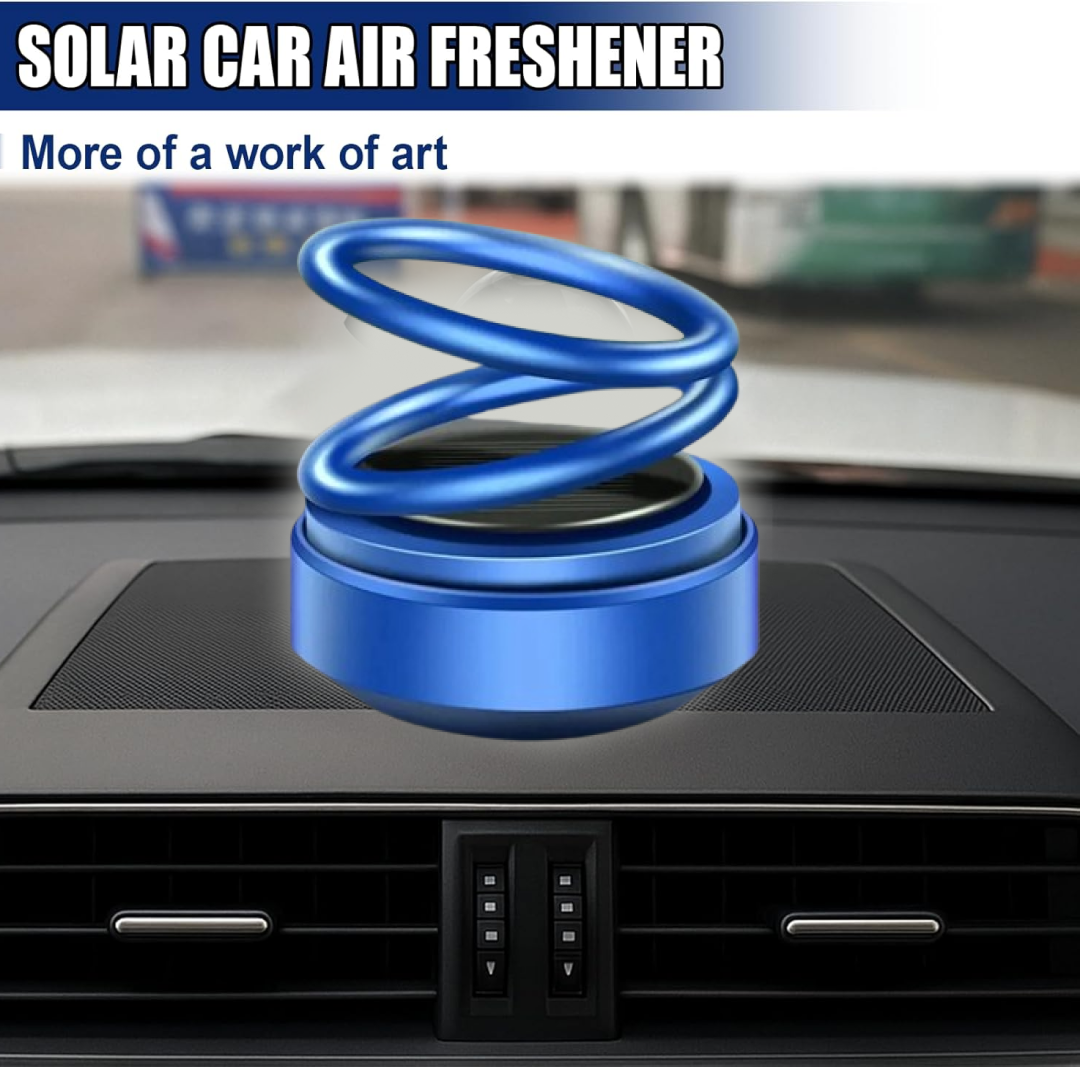 ALVENZA Solar Car Aroma Diffuser – 360° Rotating Fragrance | Velvet Wheels